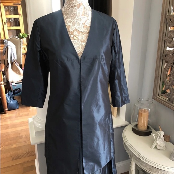 Max Studio Leon Max 100% silk coat & skirt NWT - Picture 3 of 13